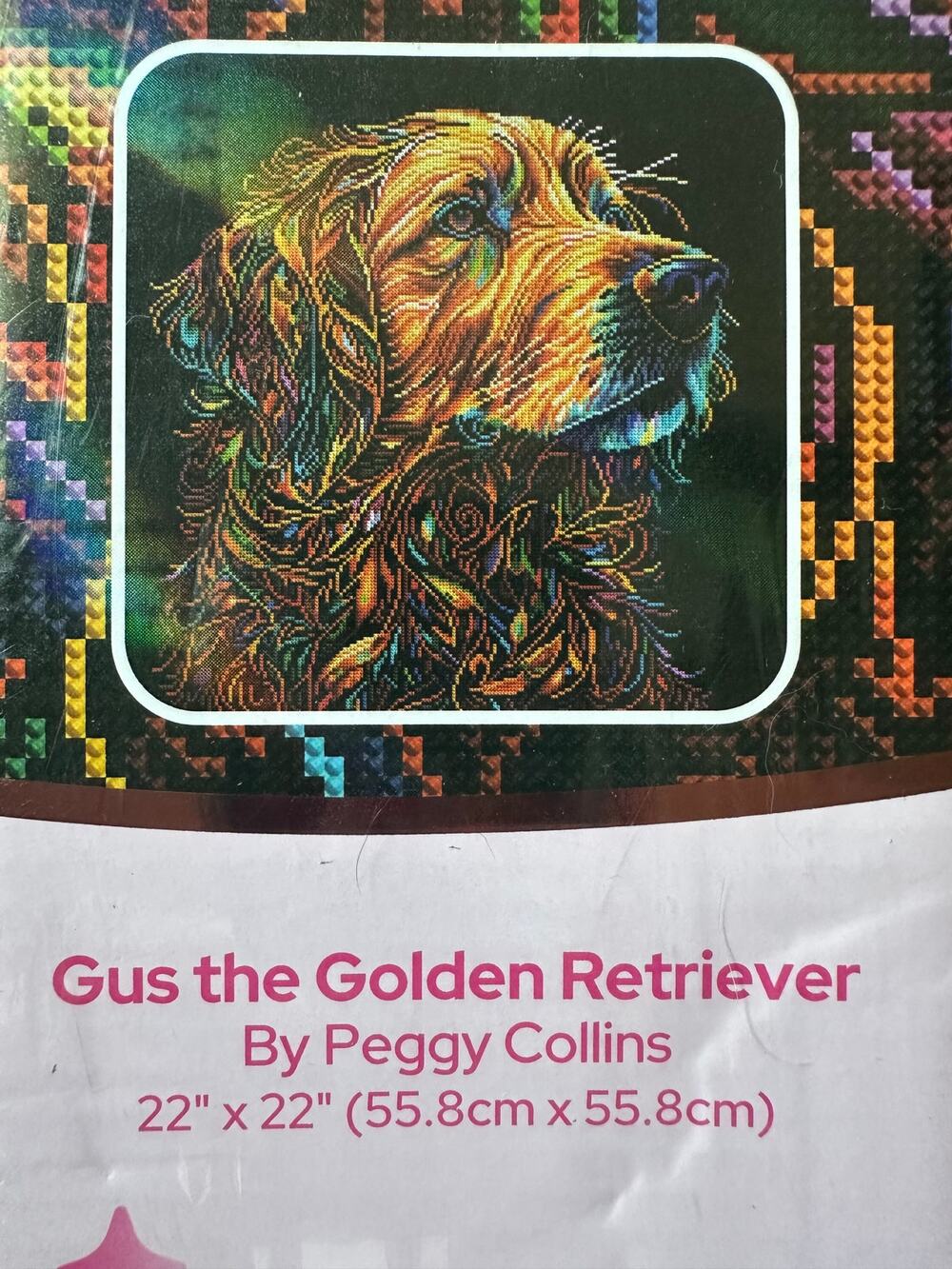 Gus the Golden Retriever by Peggy Collins OOS Diamond Art Club